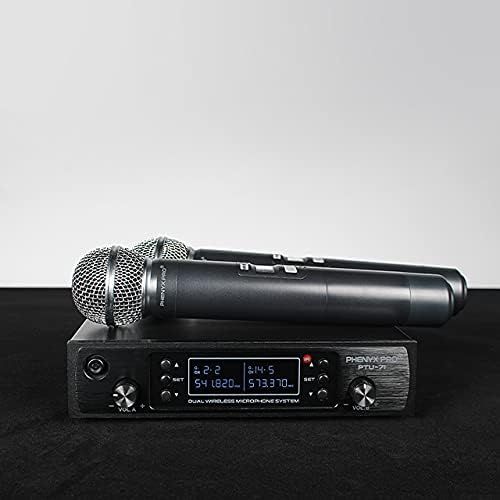 Shows the customer everything included in the package: the wireless receiver base unit and two handheld microphones, helping them understand the complete…