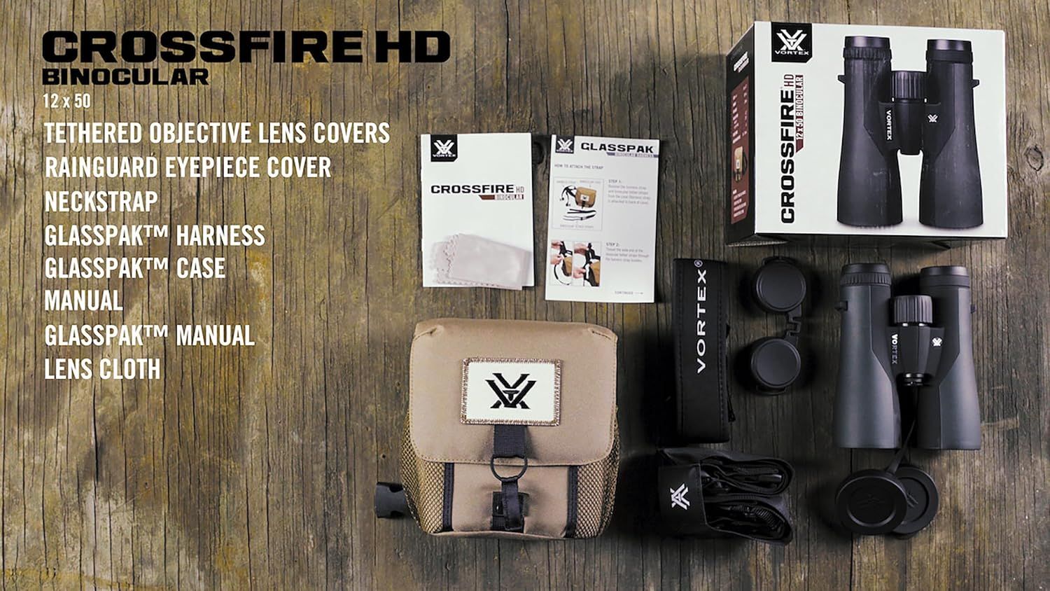 Shows everything included with the binocular purchase to help shoppers understand the full value and accessories they receive in the package.