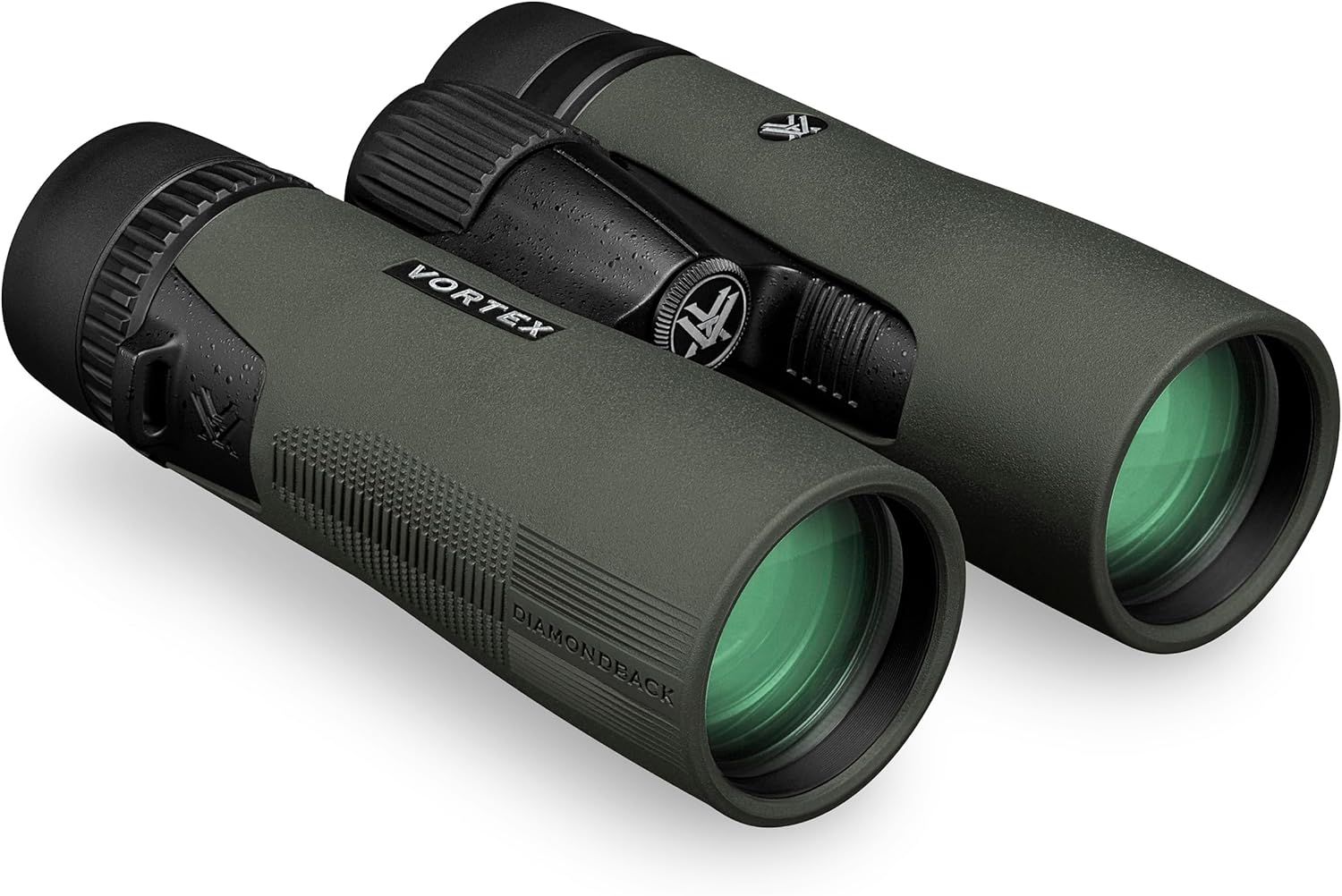 Displays the binoculars in a clean, catalog-style format to show the product design and build quality without distractions.