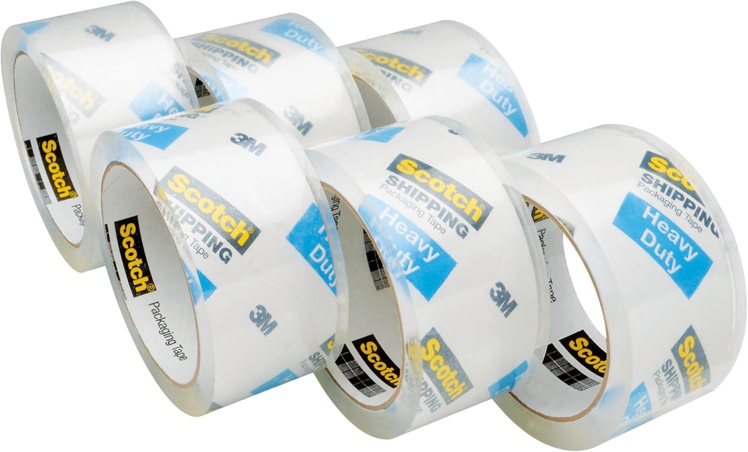Shows the customer receives multiple rolls of Scotch Heavy Duty Shipping Tape in this purchase, demonstrating the quantity and value of the bundle.