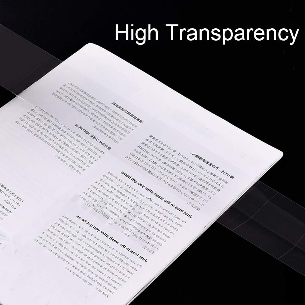 Communicates that the product offers high transparency, allowing clear visibility of text or content underneath, reassuring shoppers of its optical clarity and quality.