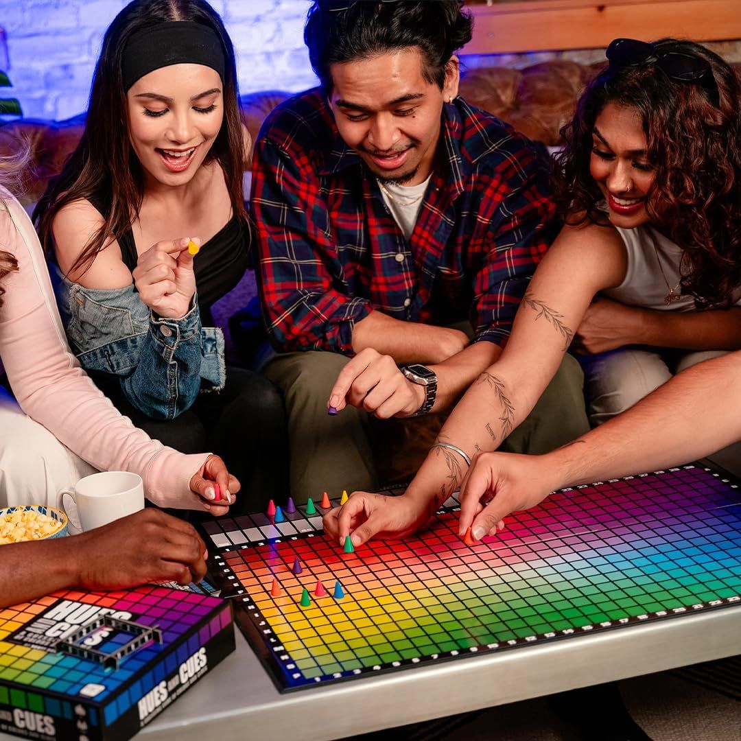Demonstrates the product being enjoyed in a real-world social setting to help shoppers visualize the fun, engaging group experience the game provides.