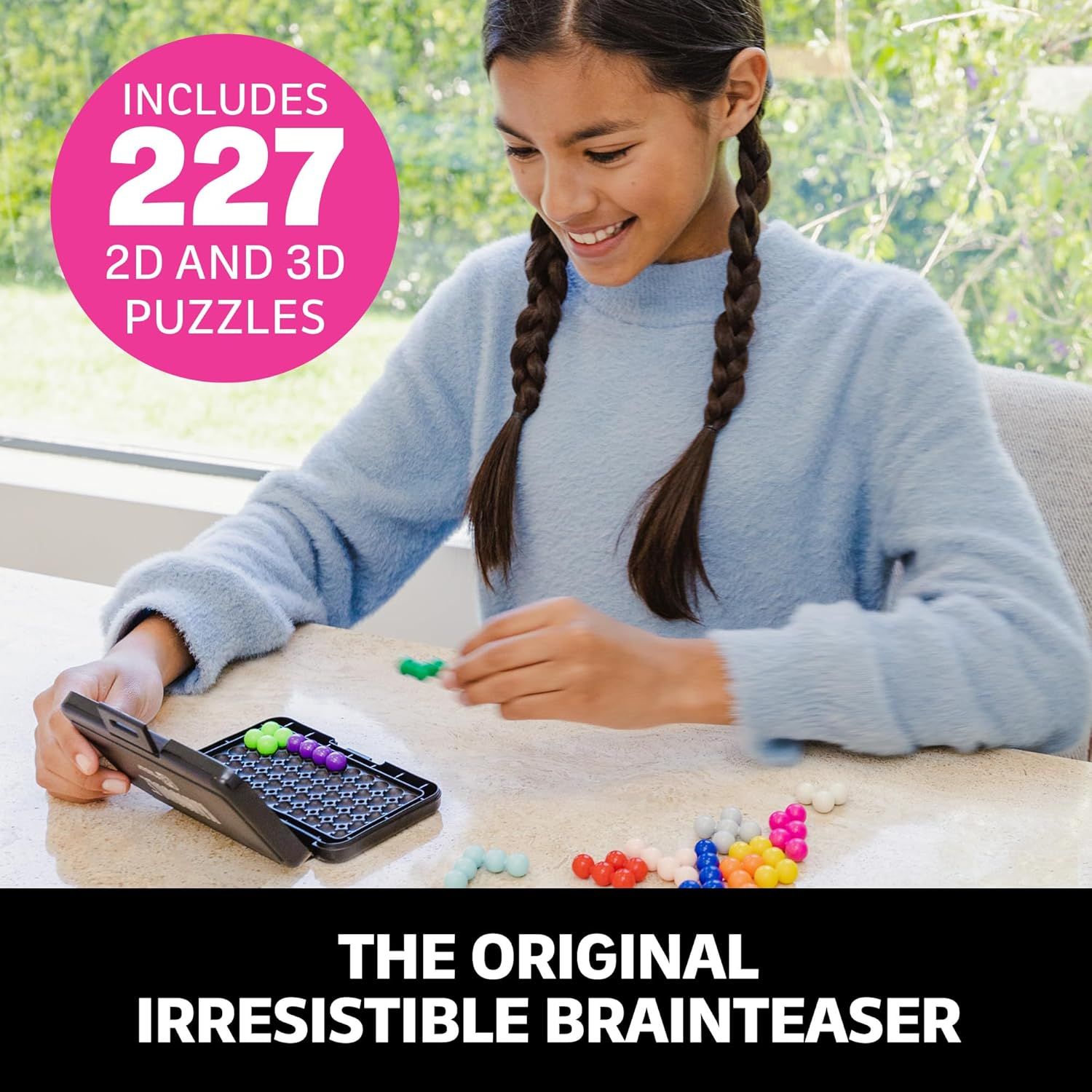Communicates the extensive content included with the product to demonstrate value and variety, reassuring shoppers they're getting a comprehensive puzzle game…