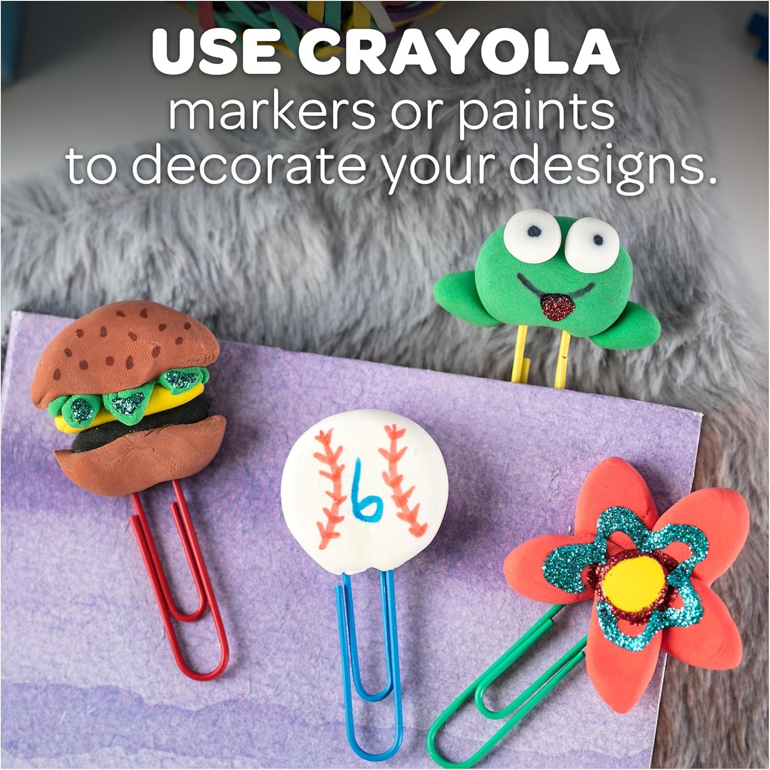 Demonstrates how to use Crayola markers or paints to decorate and personalize the product designs, encouraging creative customization. Highlights the…
