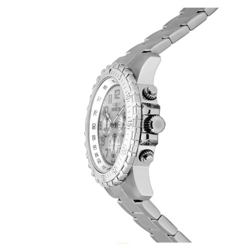 Provides a clean, catalog-style side profile view of the watch to showcase its design, case thickness, crown, and bracelet details without distractions.