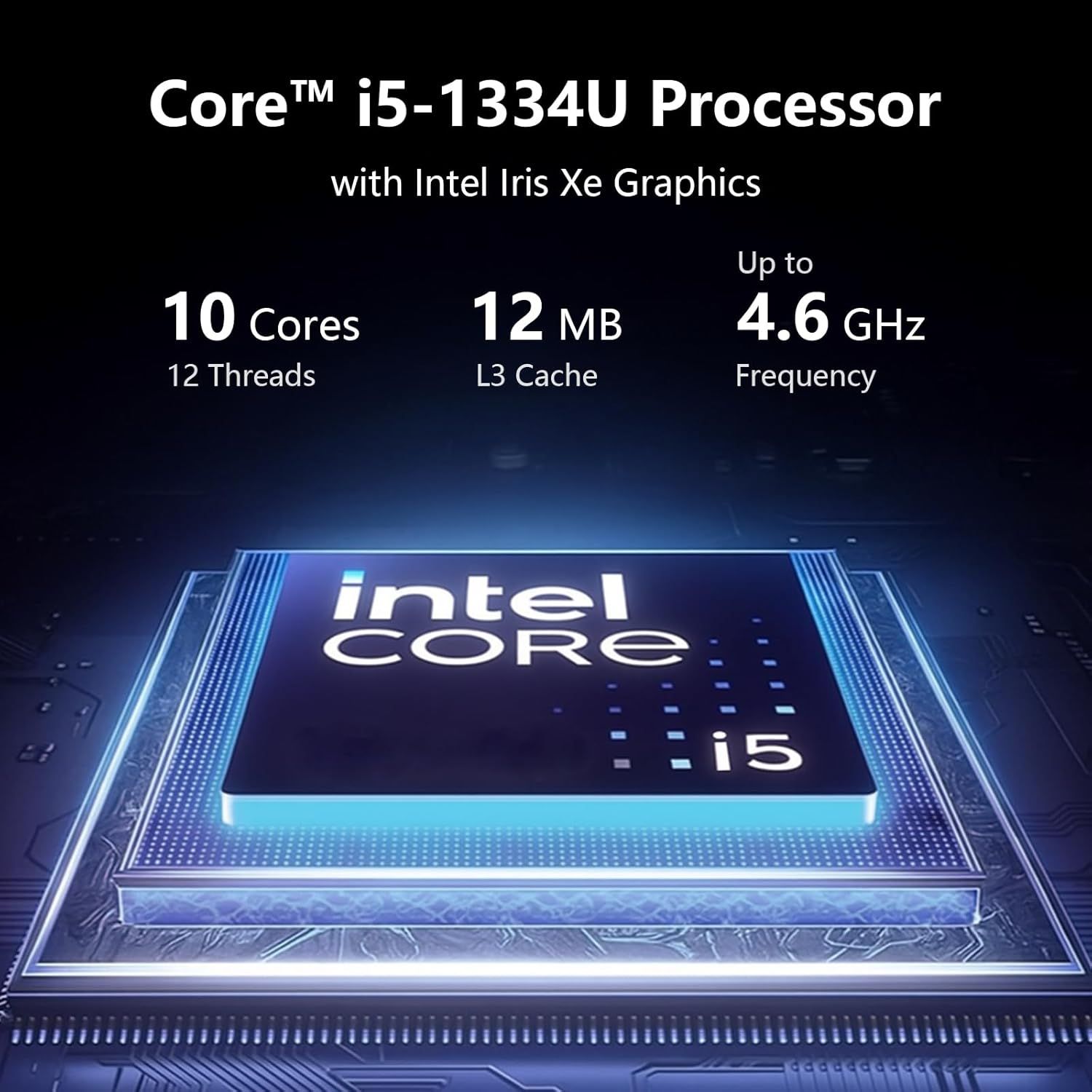 Communicates the technical specifications and performance capabilities of the Intel Core i5-1334U processor to help shoppers understand its computing power…