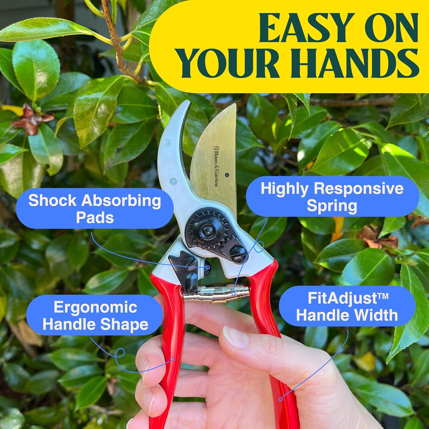 Breaks down the physical components and design features of the pruning shears to show shoppers what makes the tool comfortable and effective to use.…