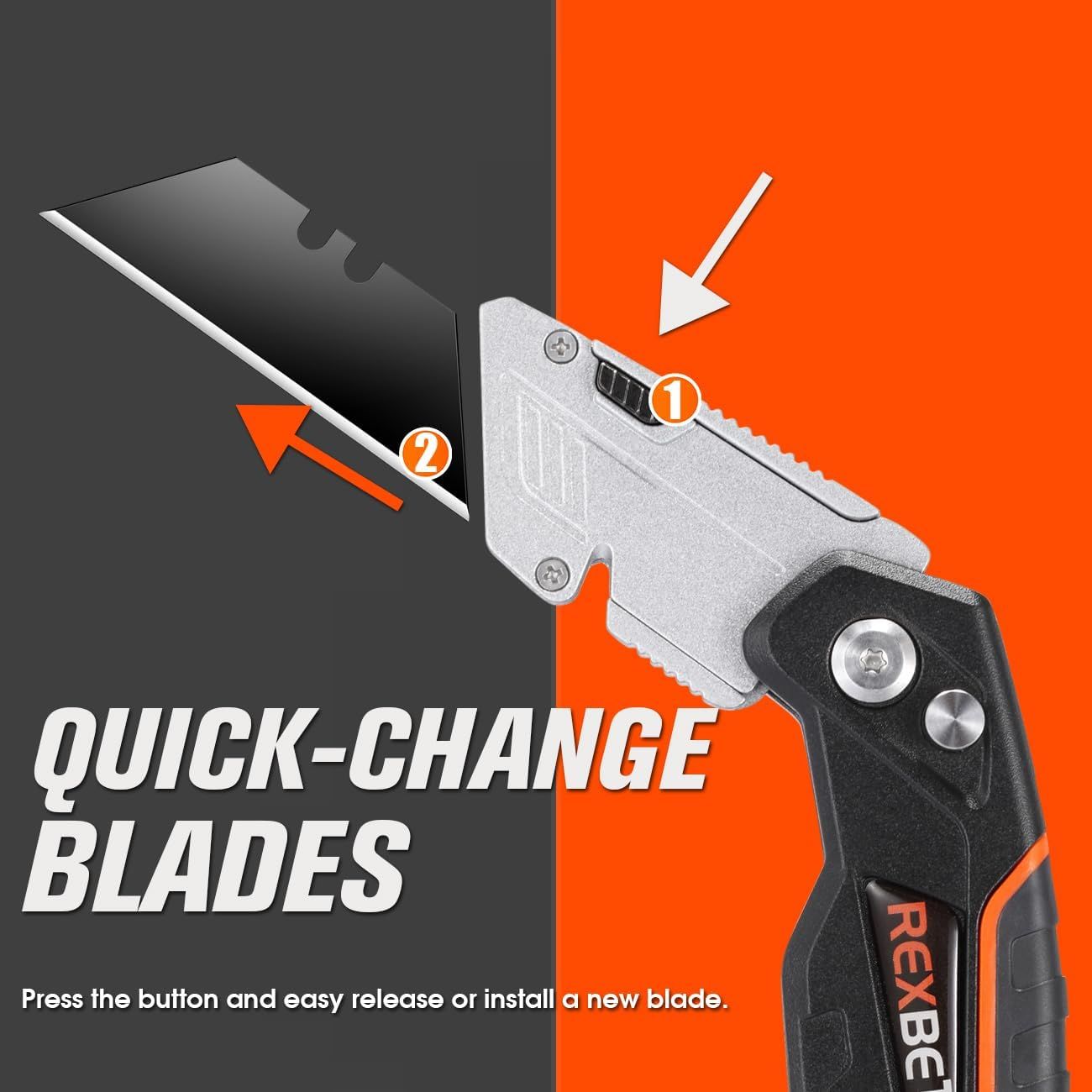 Demonstrates the simple two-step process for releasing and installing replacement blades, reassuring shoppers that blade changes are fast and easy. Highlights…