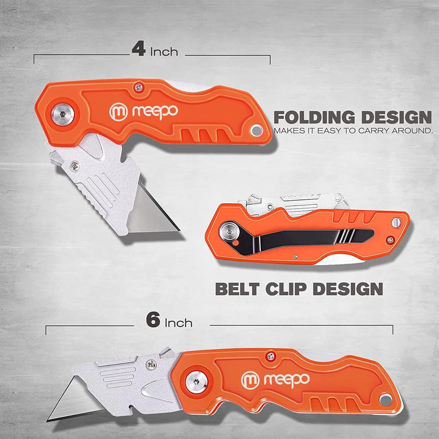 Communicates the physical dimensions of the product in both folded (4 inch) and unfolded (6 inch) states, helping shoppers understand its compact, portable…