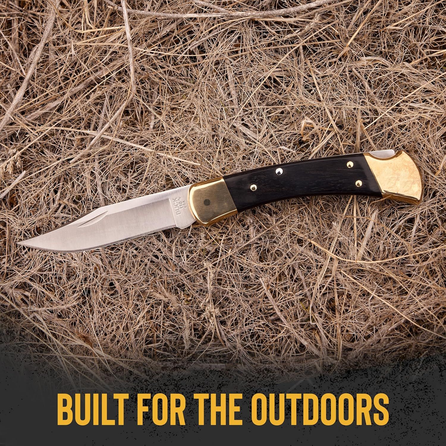 Communicates that the knife is designed and built specifically for outdoor use, reassuring shoppers of its ruggedness and suitability for camping, hiking, and…