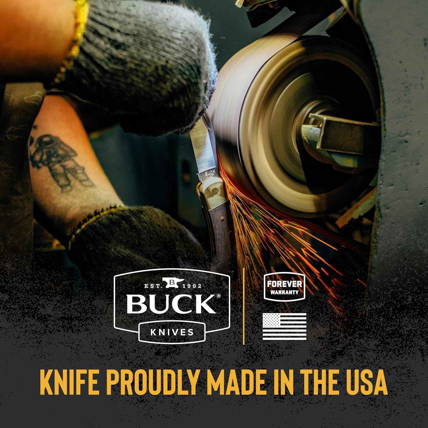 Communicates the brand's heritage (Est. 1902), American manufacturing pride, and lifetime warranty to build trust and emotional connection with shoppers who…