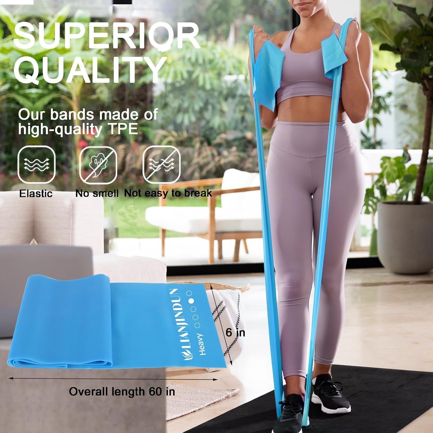 Communicates the exact physical dimensions of the resistance band to help shoppers understand the size and ensure it meets their workout needs. Highlights…
