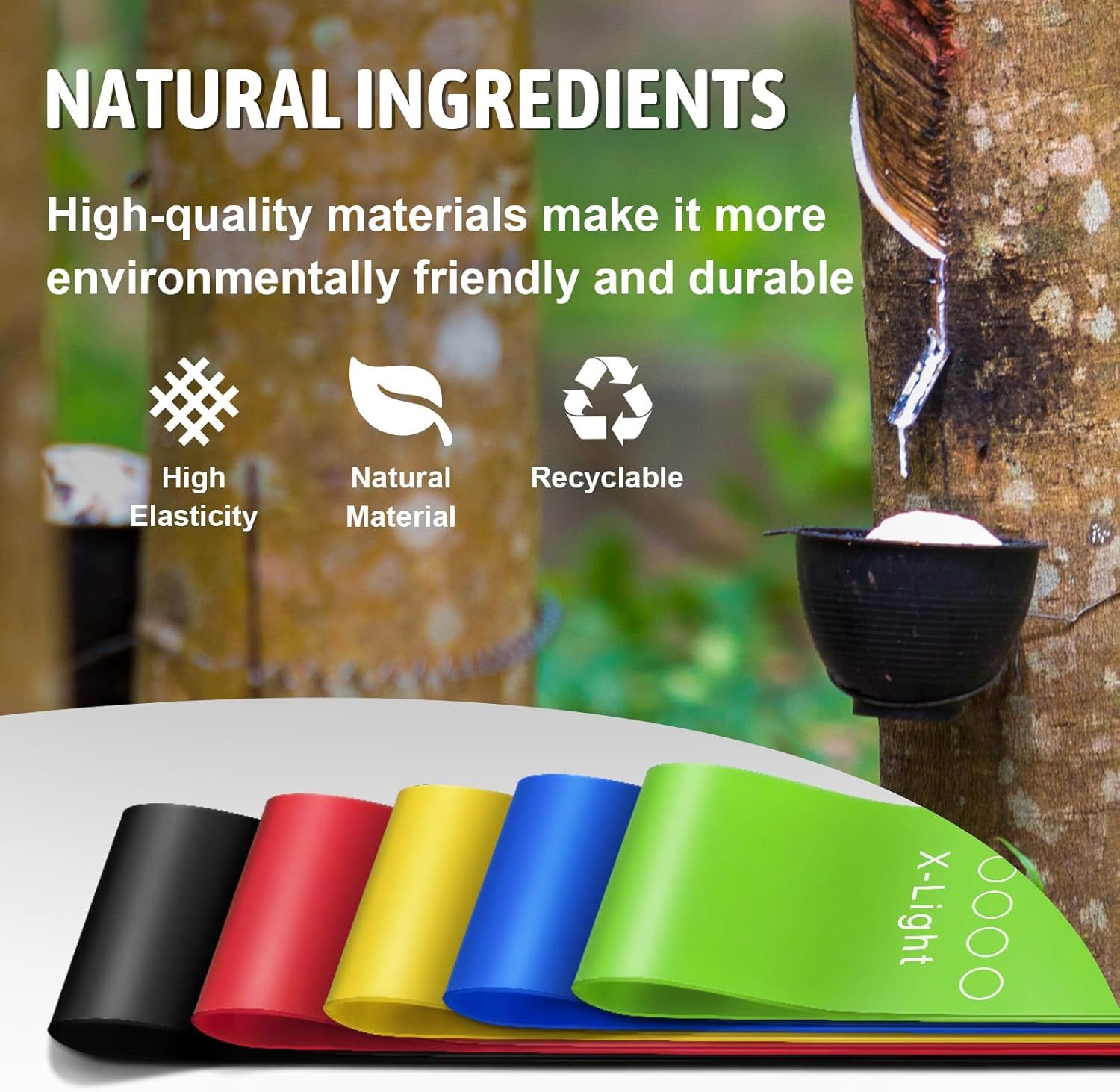 Communicates that the product is made from natural, high-quality, recyclable materials to reassure environmentally conscious shoppers about sustainability and…
