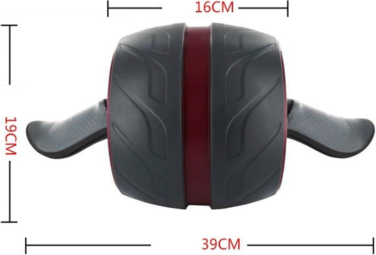 Communicates the exact physical dimensions of the ab roller wheel to help shoppers understand its size and portability before purchase.