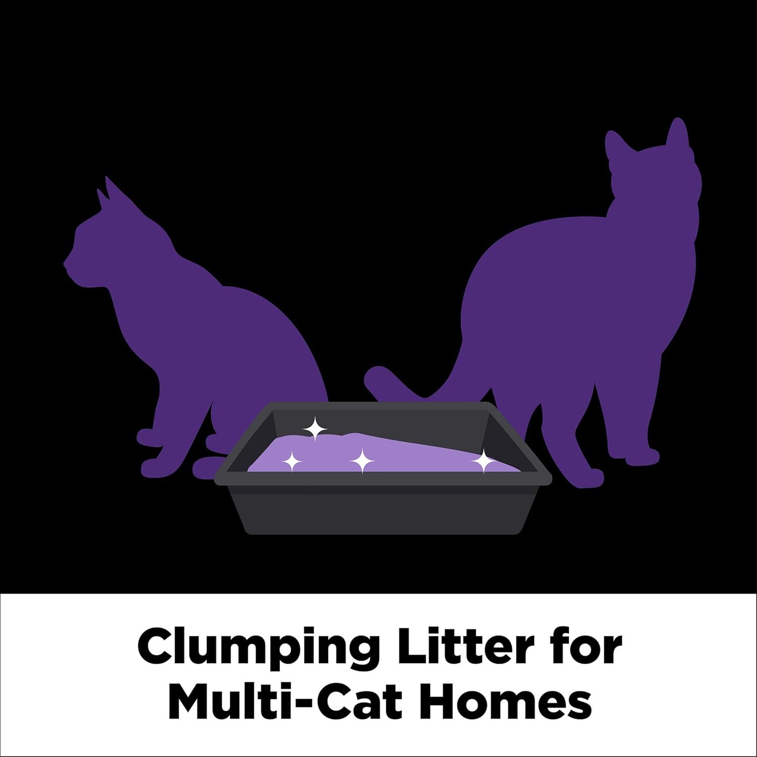 Communicates that this clumping litter is specifically designed for households with multiple cats, reassuring shoppers that the product can handle the demands…