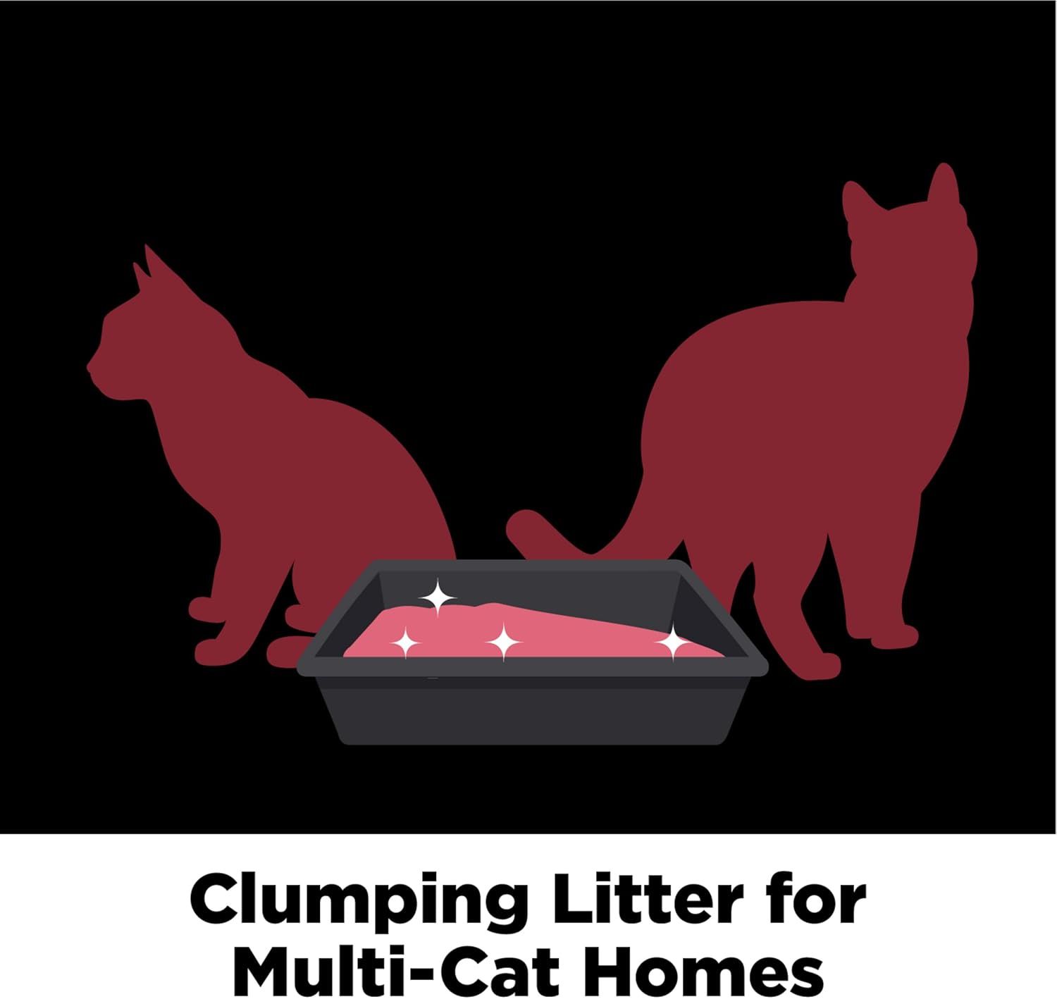 Communicates that this clumping litter is specifically designed for households with multiple cats, reassuring shoppers that the product can handle the needs…