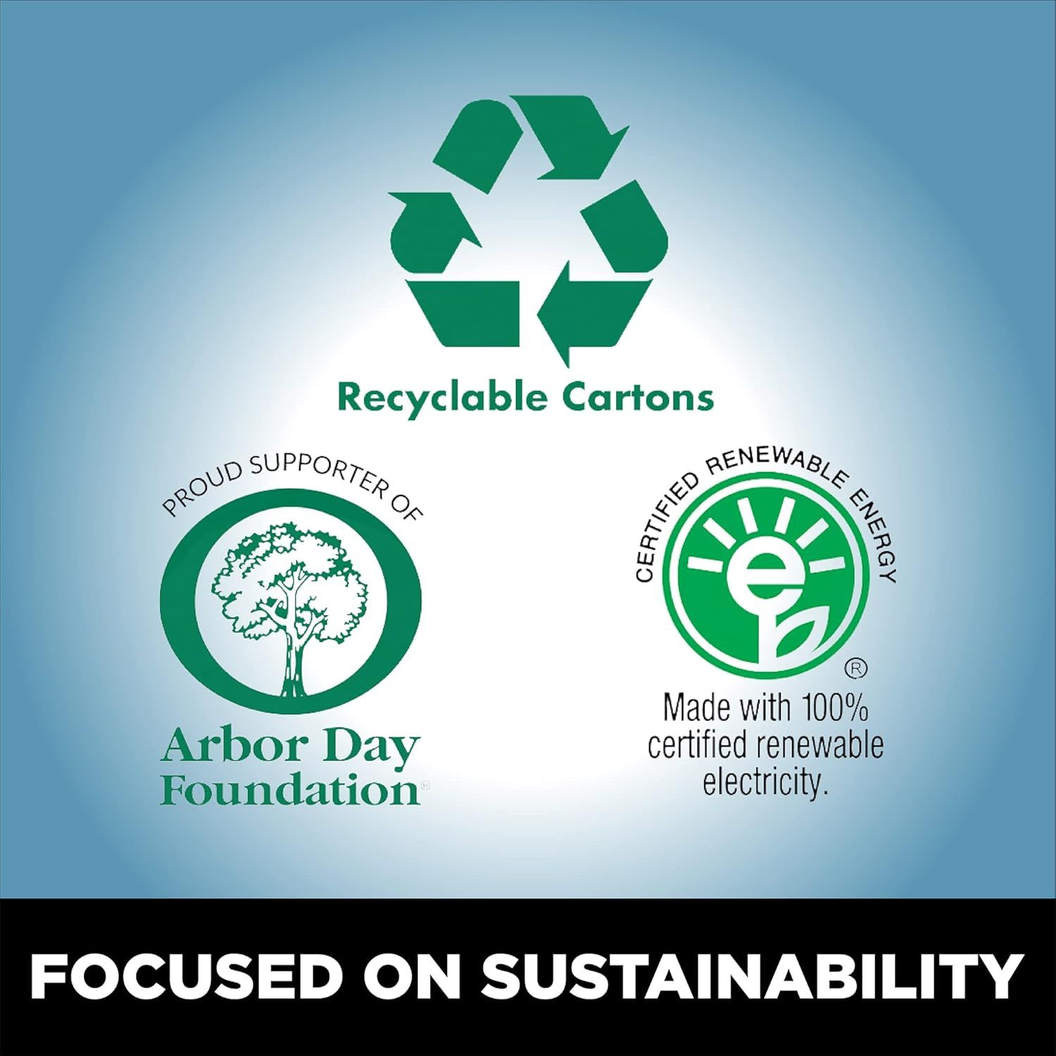 Communicates the brand's environmental responsibility through multiple sustainability certifications and partnerships, reassuring eco-conscious shoppers that the product is made with renewable…