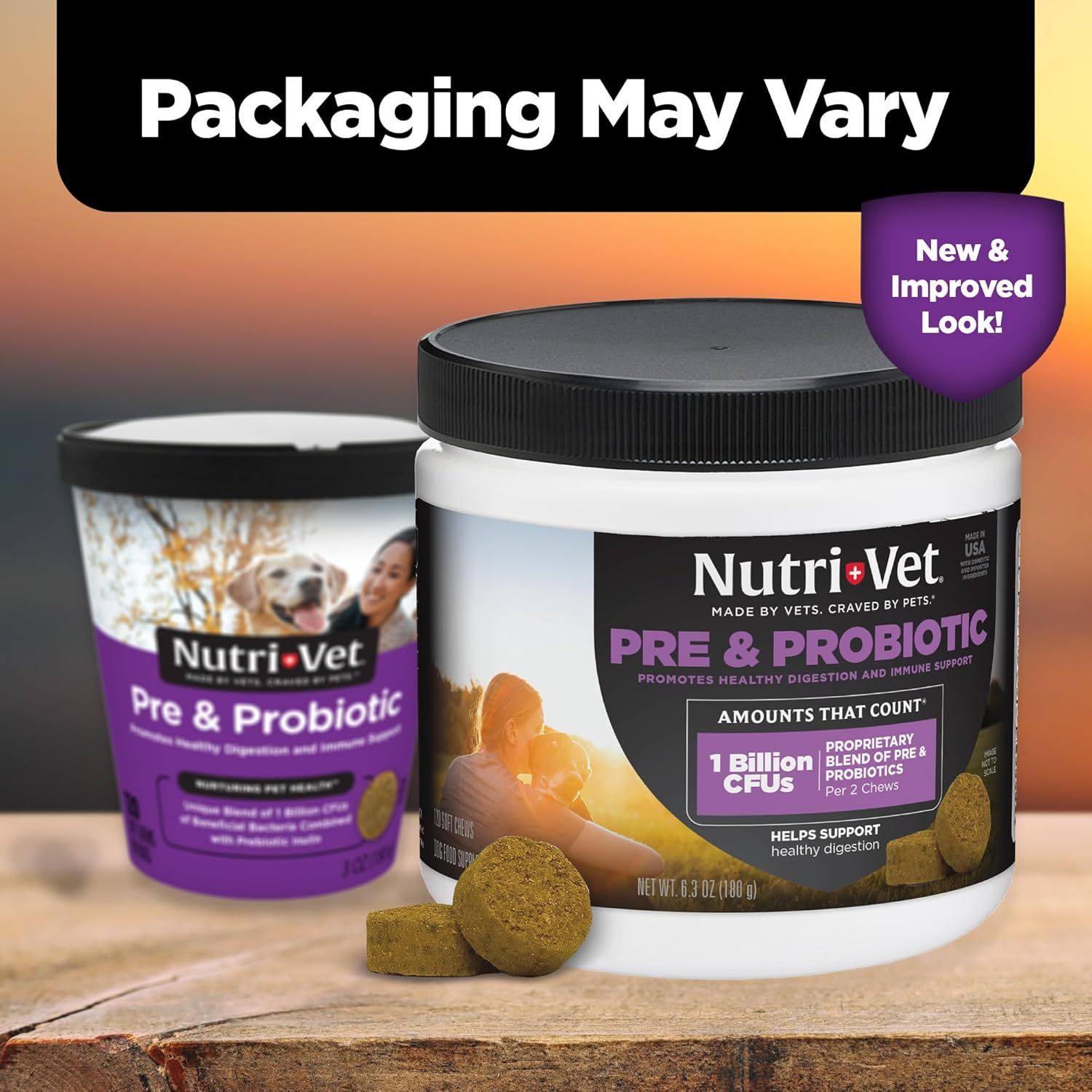 Communicates to shoppers that the product has updated packaging while reassuring them that the product itself remains the same trusted formula.