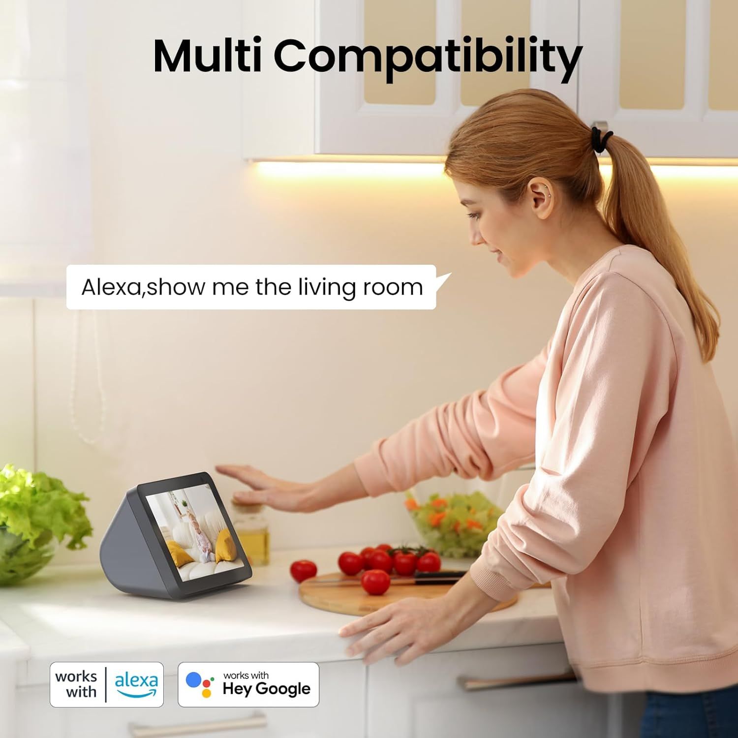 Demonstrates that the product is compatible with multiple voice assistant platforms (Alexa and Google Assistant), reassuring shoppers that it will work seamlessly with their existing smart home…