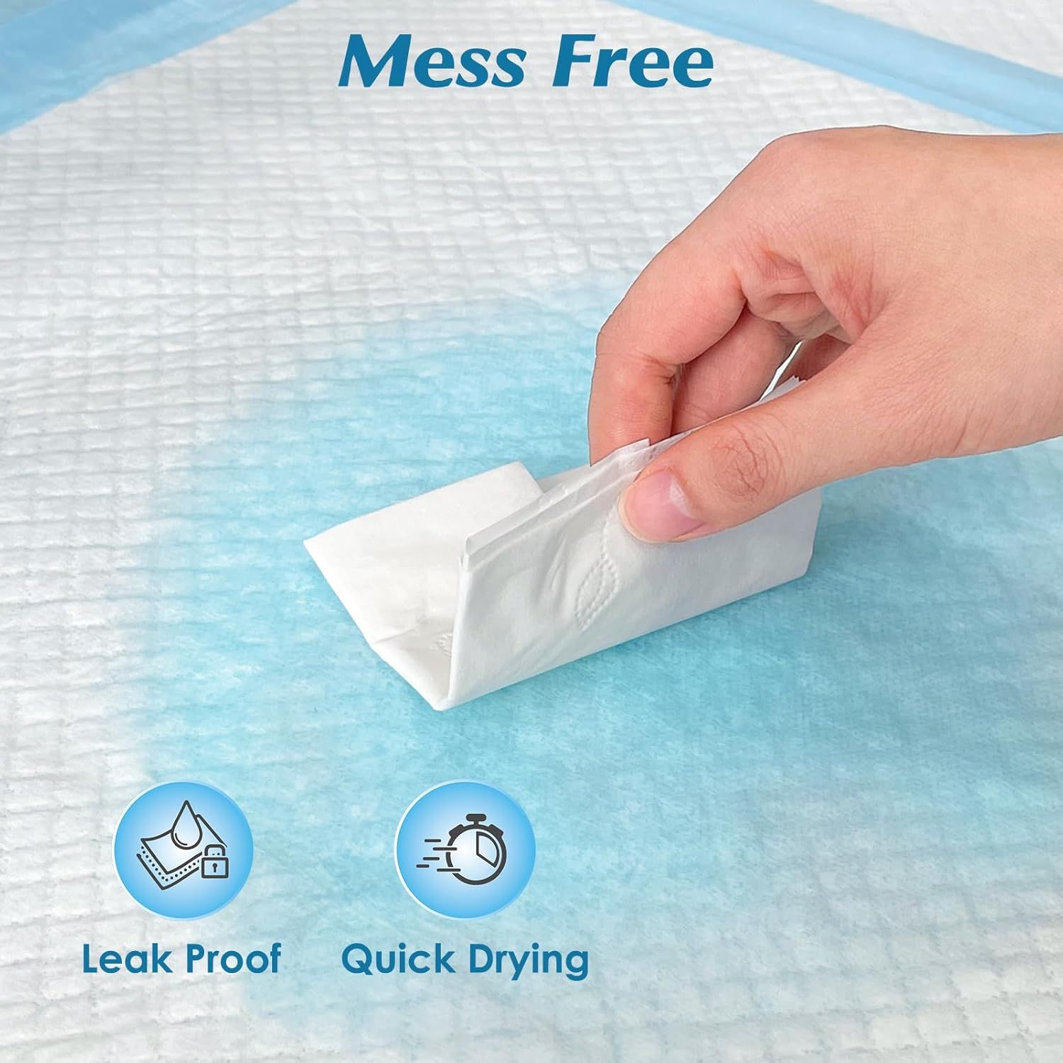 Communicates multiple key benefits of the product—mess-free usage, leak-proof design, and quick-drying performance—to reassure shoppers about convenience and…