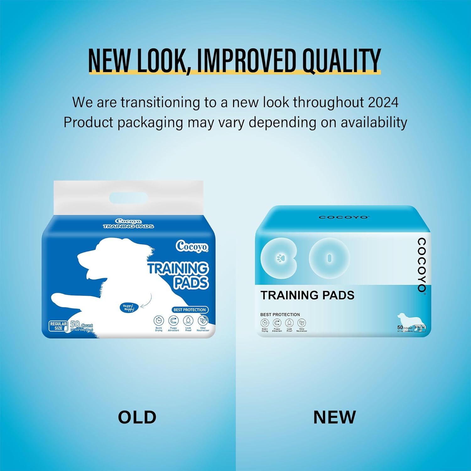 Informs shoppers that the brand is transitioning to new packaging in 2024, setting expectations that they may receive either the old or new design while…