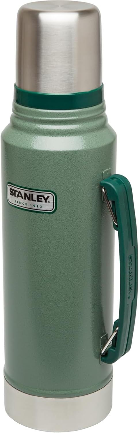 Provides a clean, catalog-style view of the Stanley thermos to show the product's appearance, color, and design without distractions.