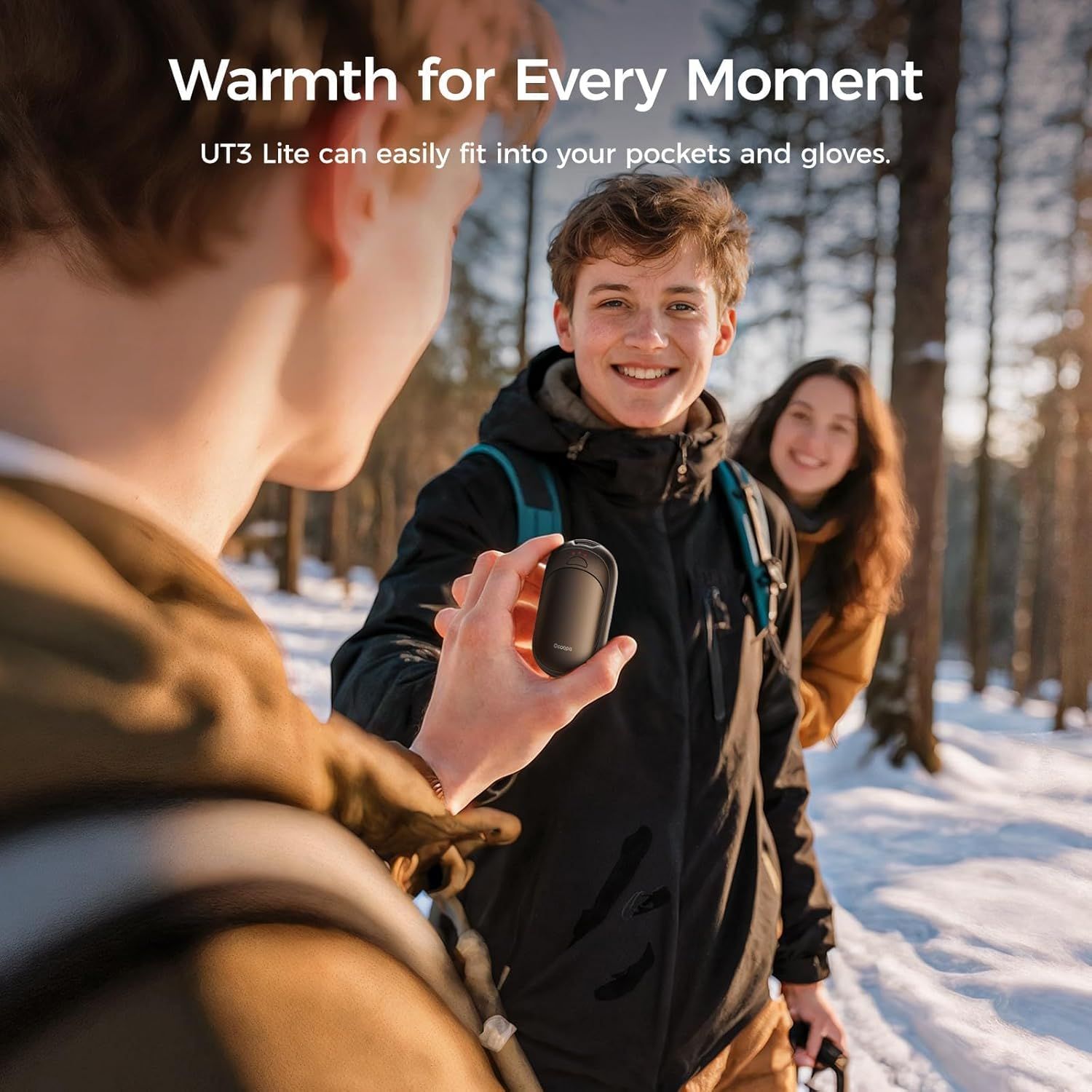 Positions the product as ideal for winter outdoor activities and cold weather, emphasizing its portability and convenience for seasonal use. Highlights the product's compact, pocket-friendly size…