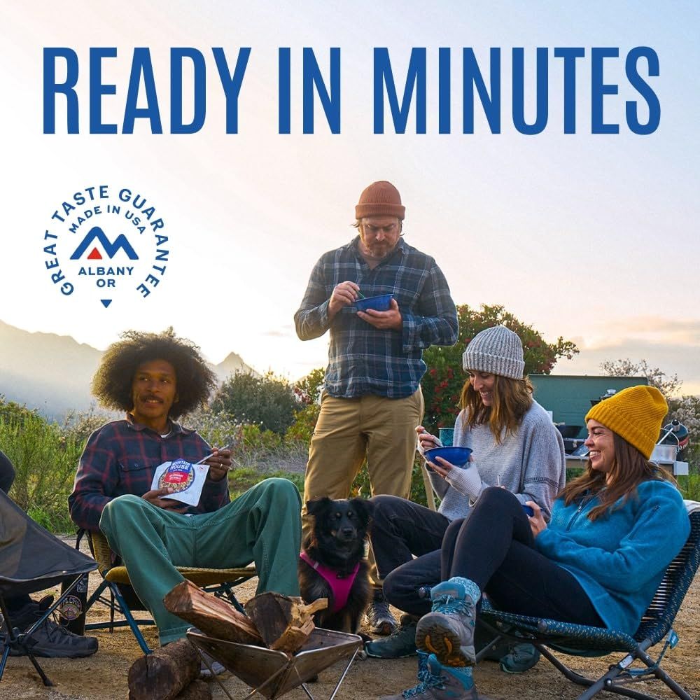 Shows the product being enjoyed in a real-world outdoor camping scenario with friends, demonstrating its convenience and suitability for outdoor adventures.…