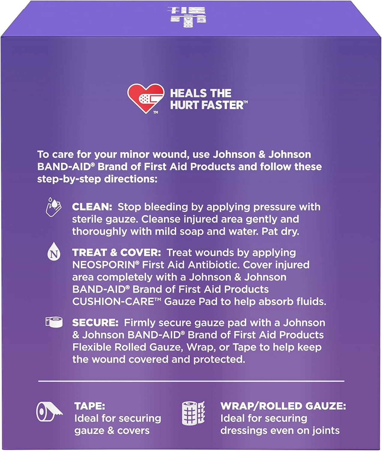Provides clear step-by-step instructions on how to properly clean, treat, and secure minor wounds using the product, educating shoppers on correct usage to build confidence in the product's…