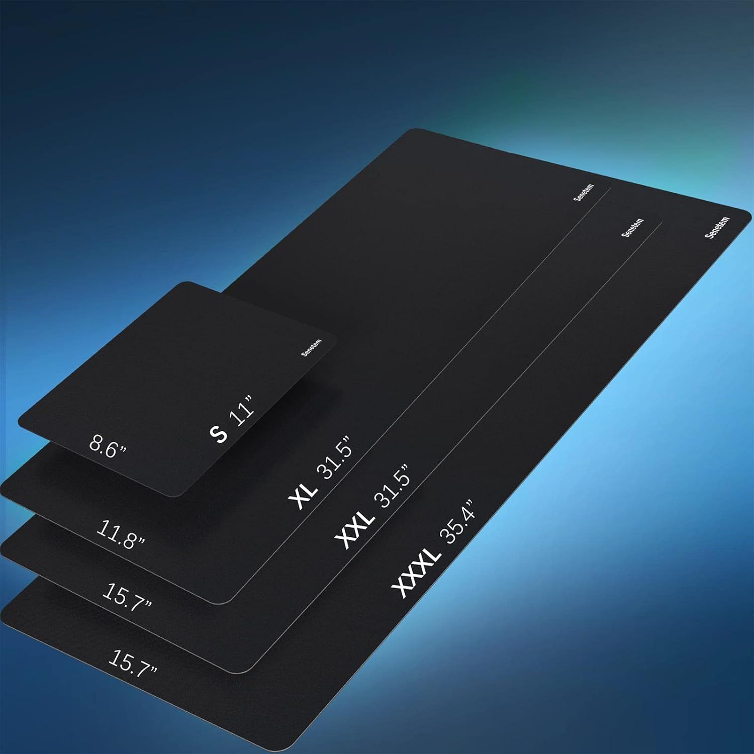 Helps shoppers choose the right size from the brand's product lineup by showing all available size options side-by-side with clear dimensional measurements.