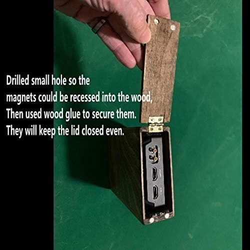 Demonstrates how to install recessed magnets into wood to create a secure lid closure, providing shoppers with clear setup instructions and reassurance about the product's functionality.