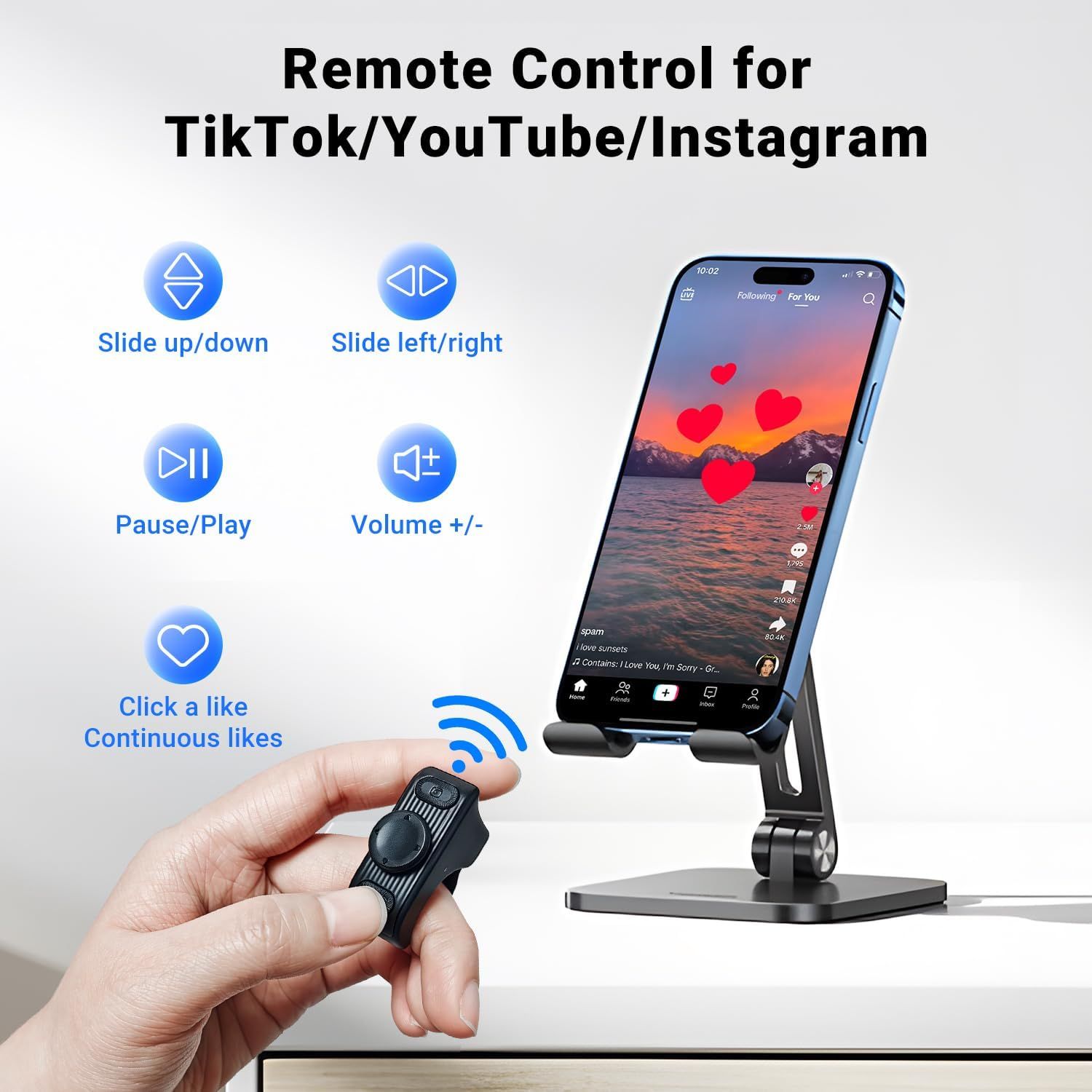Demonstrates the multiple control functions available through the wireless remote, showing shoppers how they can easily navigate and interact with social…