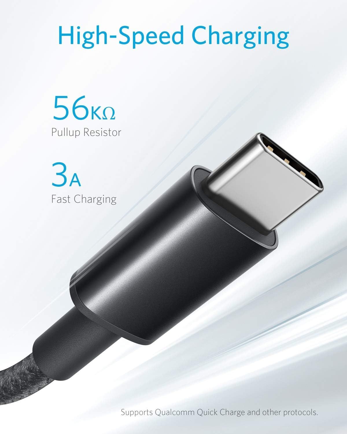 Communicates the technical specifications and fast charging capability of the cable to reassure shoppers of its high-speed performance and compatibility with…