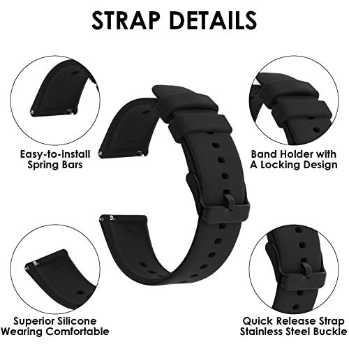 This image breaks down the physical components and construction details of the watch strap to help shoppers understand the quality, installation method, and functional design features of each part.