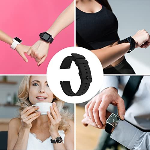 Demonstrates the versatility of the watch band by showing it worn in multiple lifestyle contexts—fitness, casual, and professional settings—to communicate that it's suitable for any occasion.