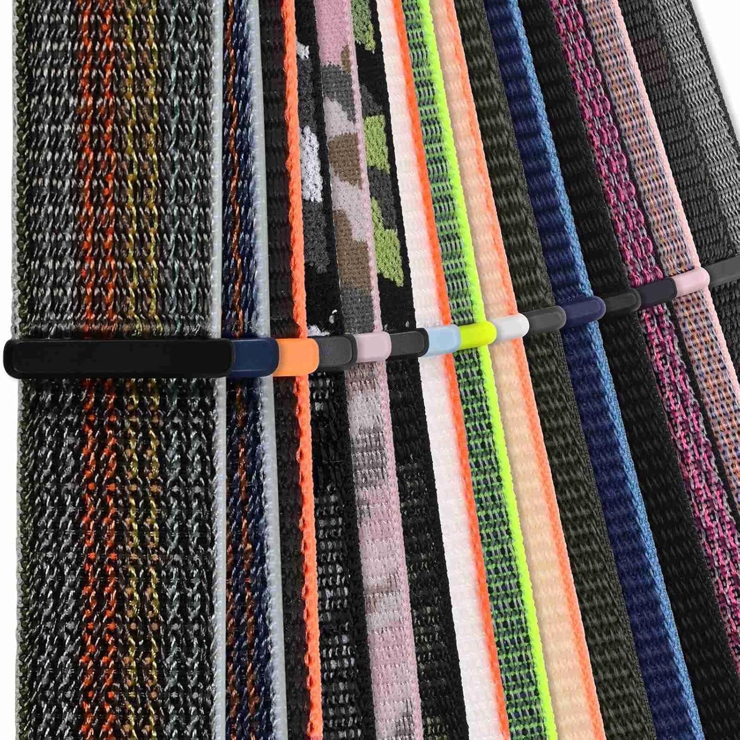 Showcases the brand's full range of color and pattern options for watch straps, helping shoppers visualize the variety available and choose their preferred style.