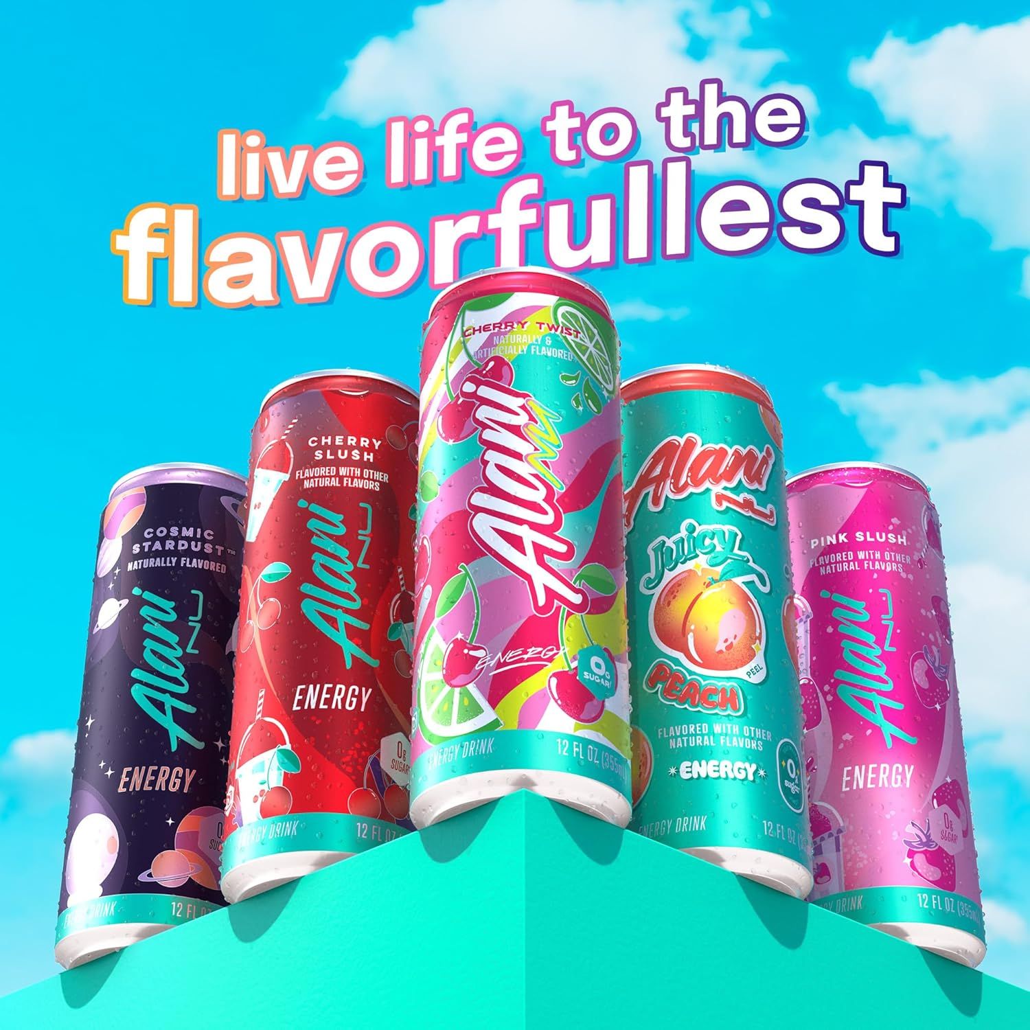 Showcases the brand's product lineup with multiple flavor options while reinforcing the brand's lifestyle messaging to encourage shoppers to explore the…
