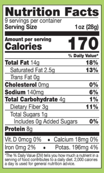 Provides complete nutritional facts to inform shoppers about calories, fat, protein, and other nutrients per serving, helping them make informed dietary…