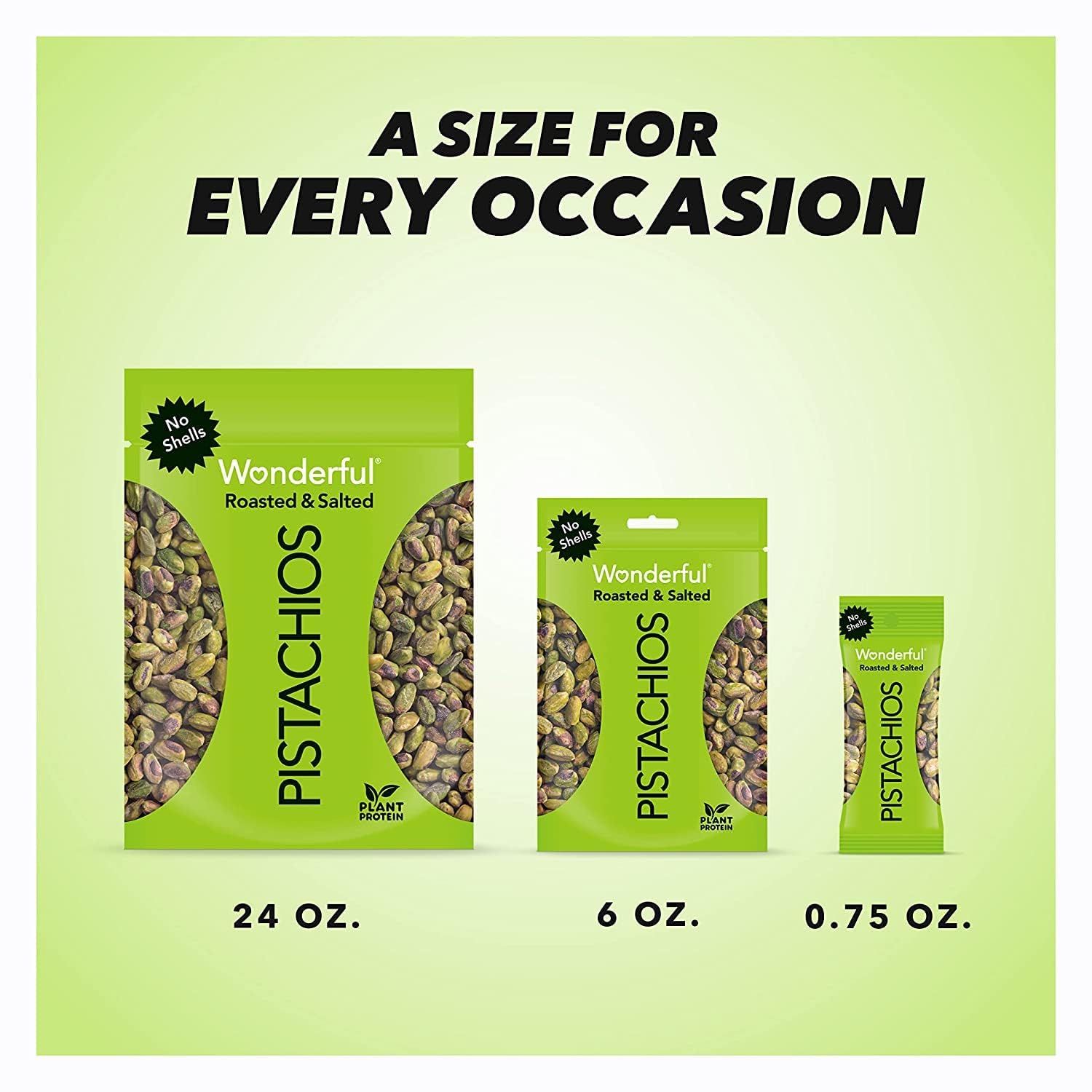 Showcases the brand's product lineup by displaying three different package sizes (24 oz, 6 oz, and 0.75 oz) to help shoppers choose the right size for their…