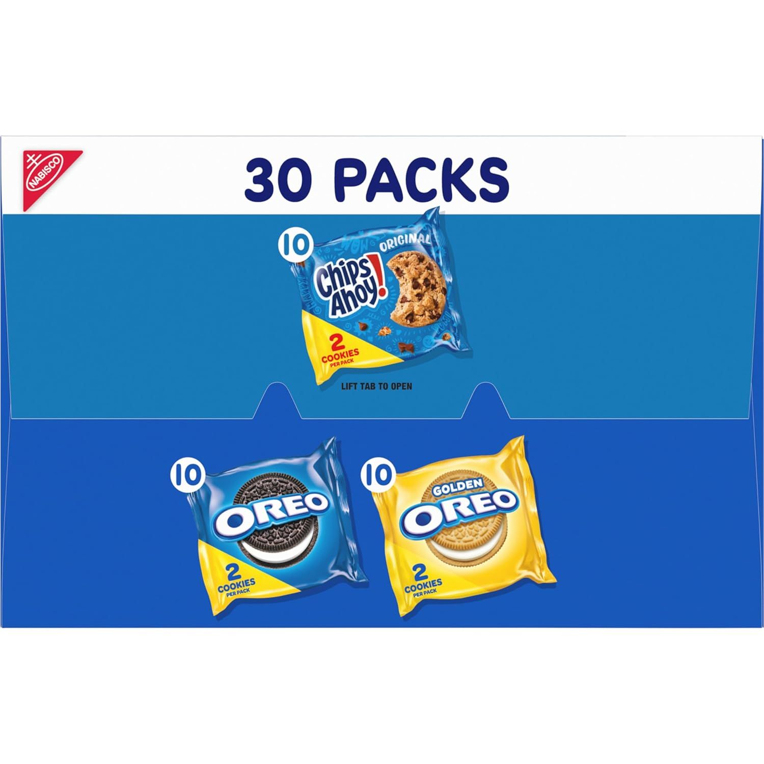 Shows shoppers exactly what cookie varieties and quantities are included in the 30-pack bundle, helping them understand the assortment they will receive.