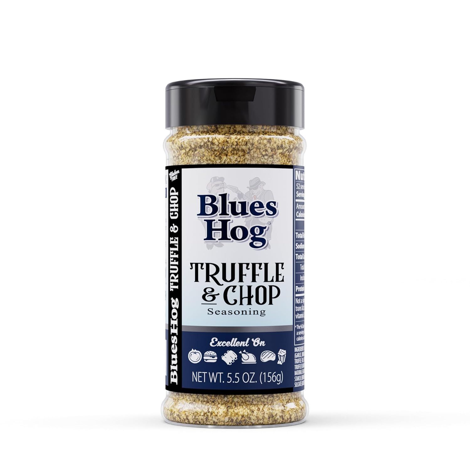 Provides a clean, catalog-style product image showing the Blues Hog Truffle & Chop Seasoning bottle without distractions, allowing shoppers to see the product…