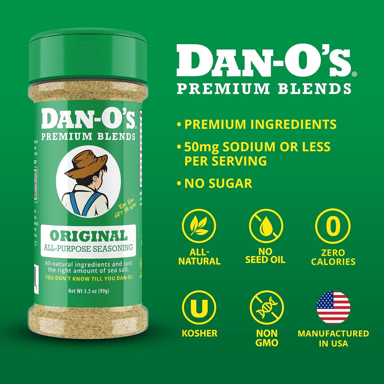Communicates multiple health-conscious and quality attributes of the seasoning to appeal to shoppers seeking clean-label, natural, and dietary-friendly…
