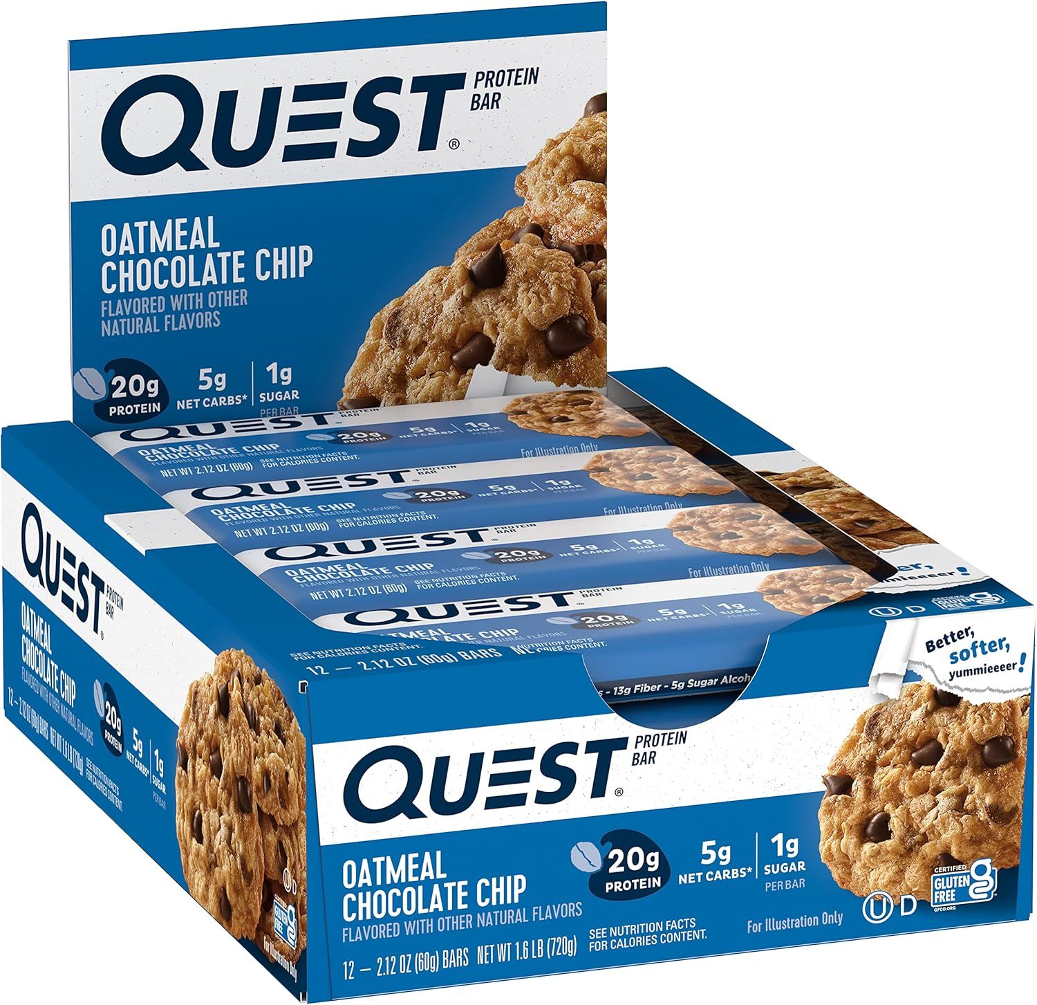 Shows the Quest protein bar product packaging in a clean, catalog-style presentation to help shoppers clearly see the product they are purchasing.