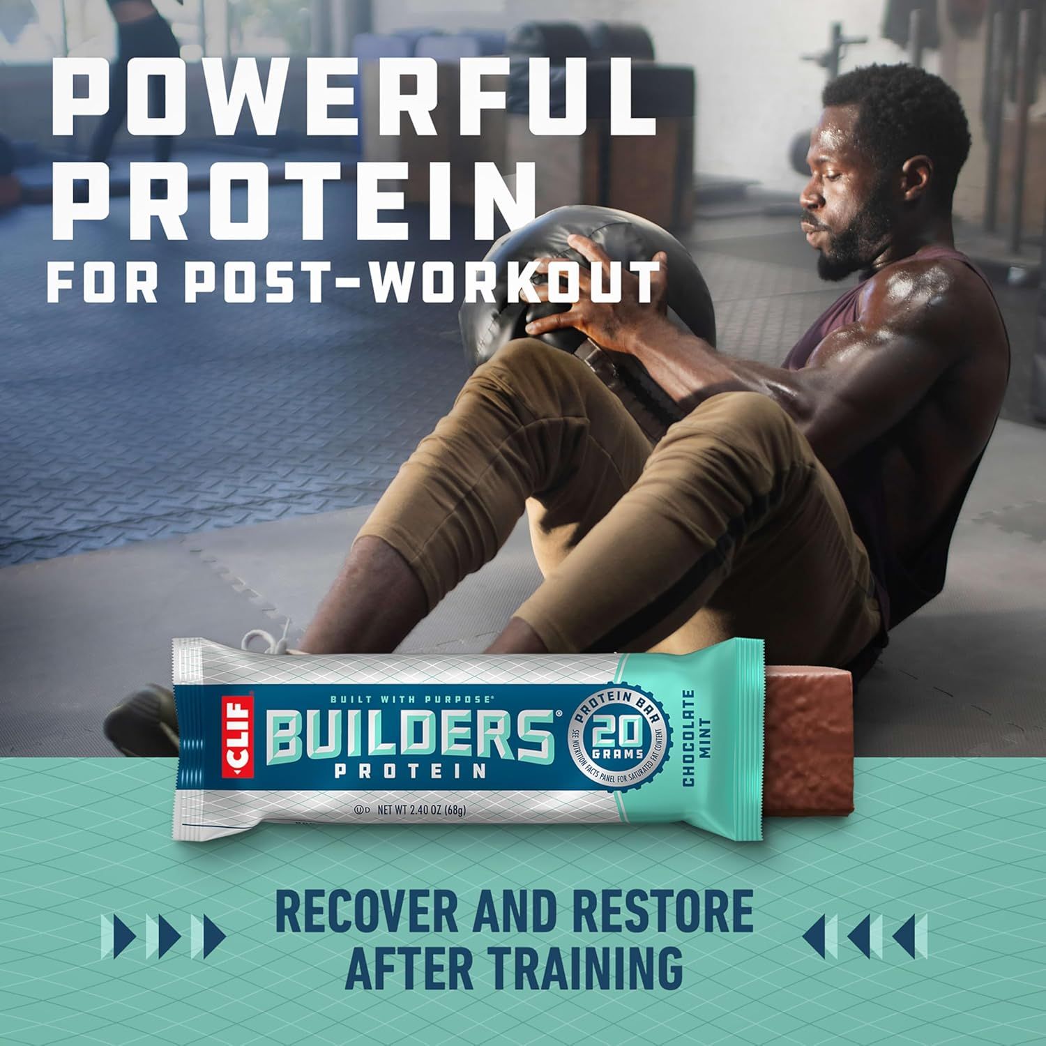 Communicates that this protein bar is designed for post-workout recovery and restoration, positioning it as an effective solution for athletes and fitness…