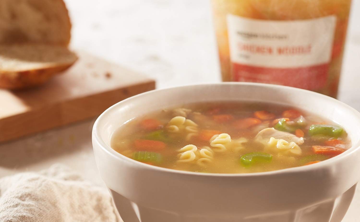 Shows the product being enjoyed in a warm, inviting home environment to help shoppers visualize the product in their daily life and create an emotional…