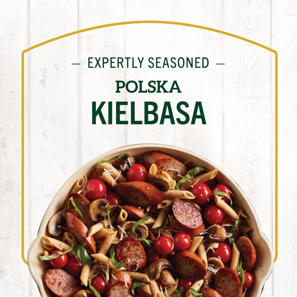 Highlights the expertly seasoned quality of the Polska Kielbasa product to communicate premium flavor and authentic preparation to shoppers.
