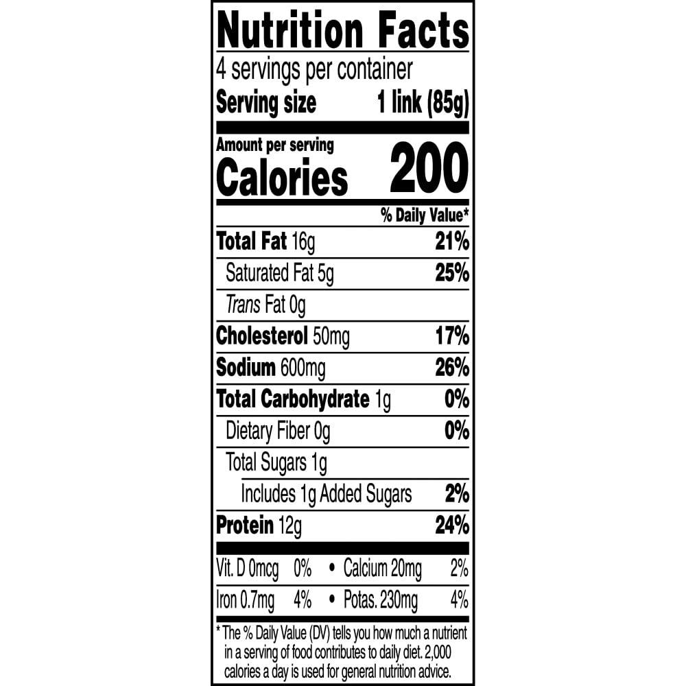 Provides mandatory nutritional information to help shoppers make informed dietary decisions about the product.