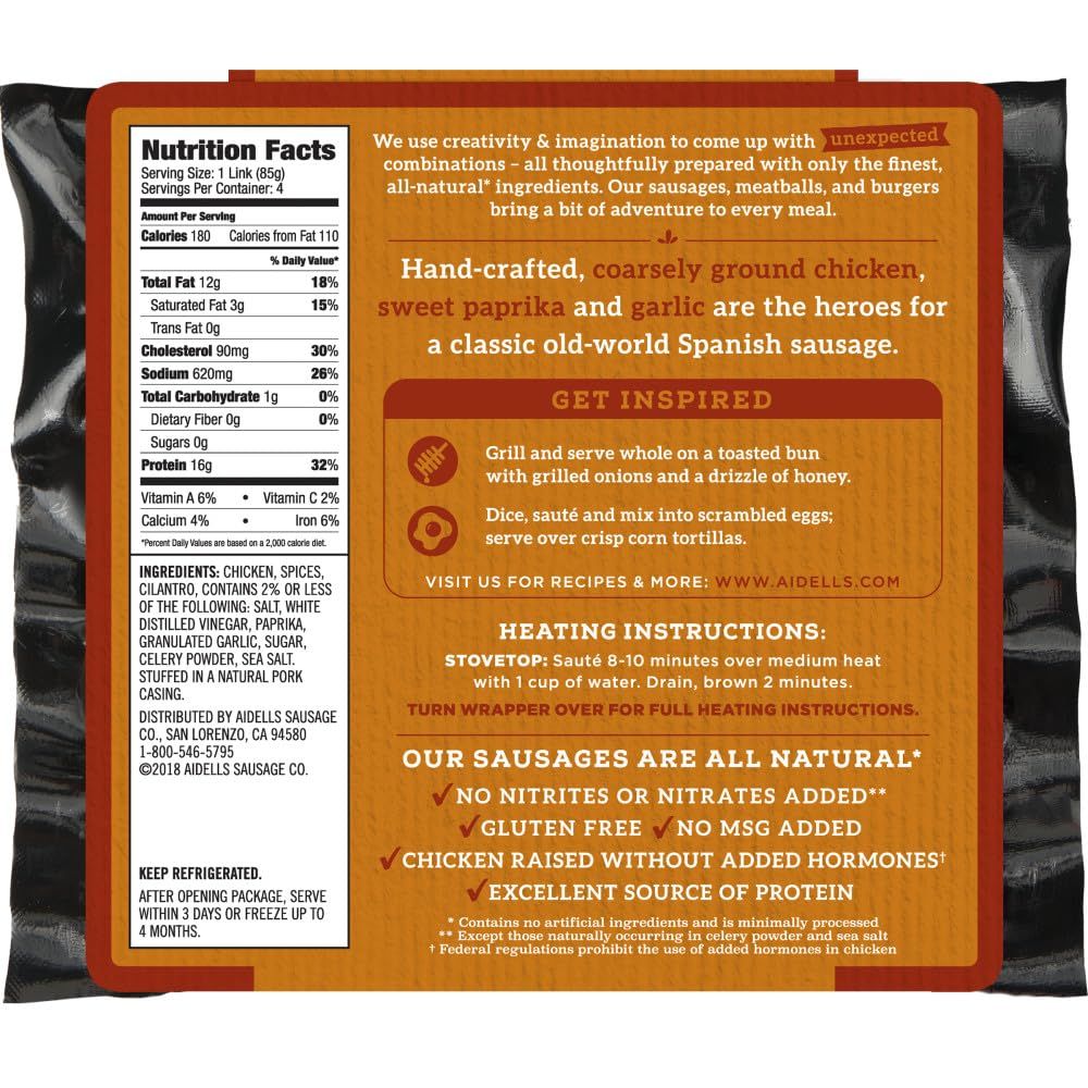 Communicates multiple product benefits in a segmented layout, emphasizing natural ingredients, dietary attributes, and quality claims to reassure…