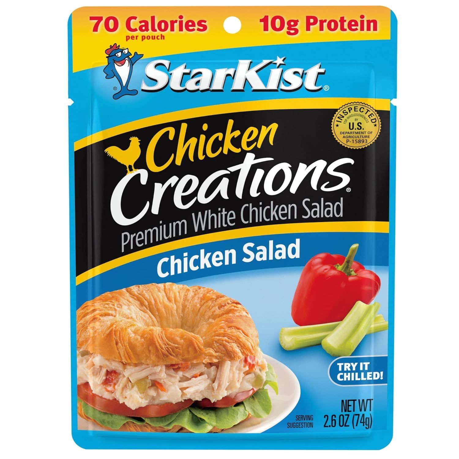 Highlights the product's nutritional metrics (low calorie count and high protein content) to appeal to health-conscious shoppers looking for a nutritious,…