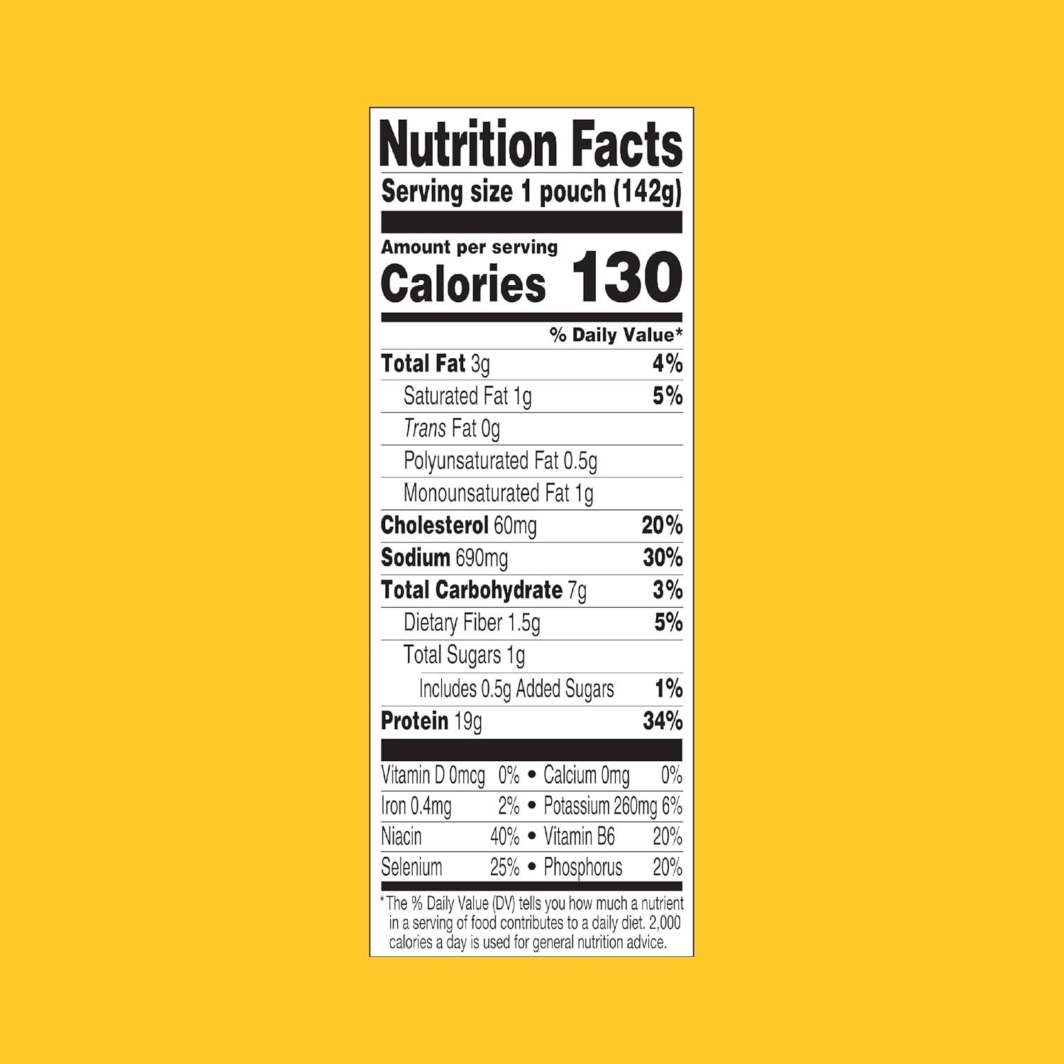 Provides complete nutritional facts to help shoppers make informed dietary decisions and understand the product's health profile.